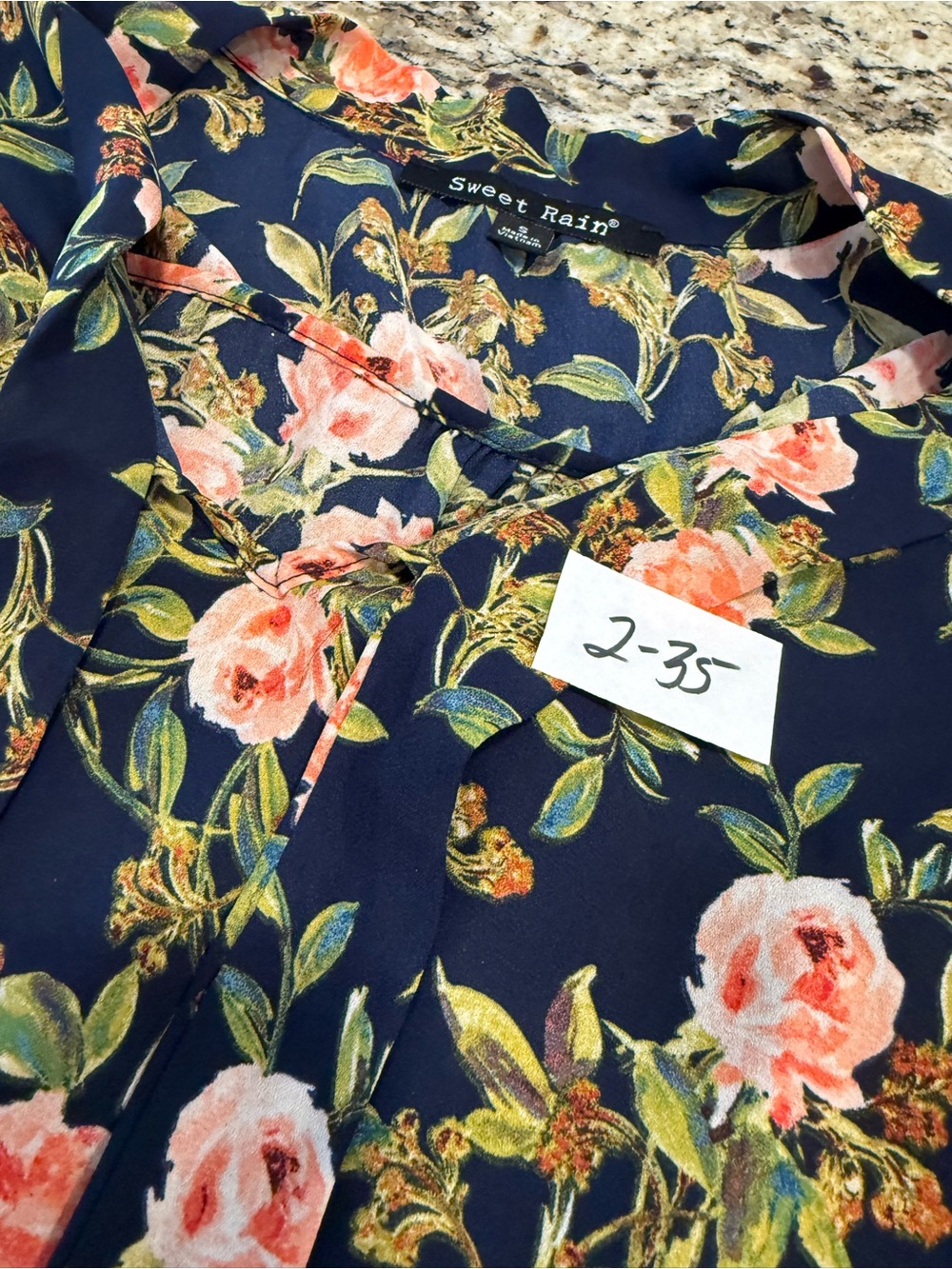 Sweet Rain cottagecore floral sleeveless ruffles coquette top SZ SM - Picture 12 of 13